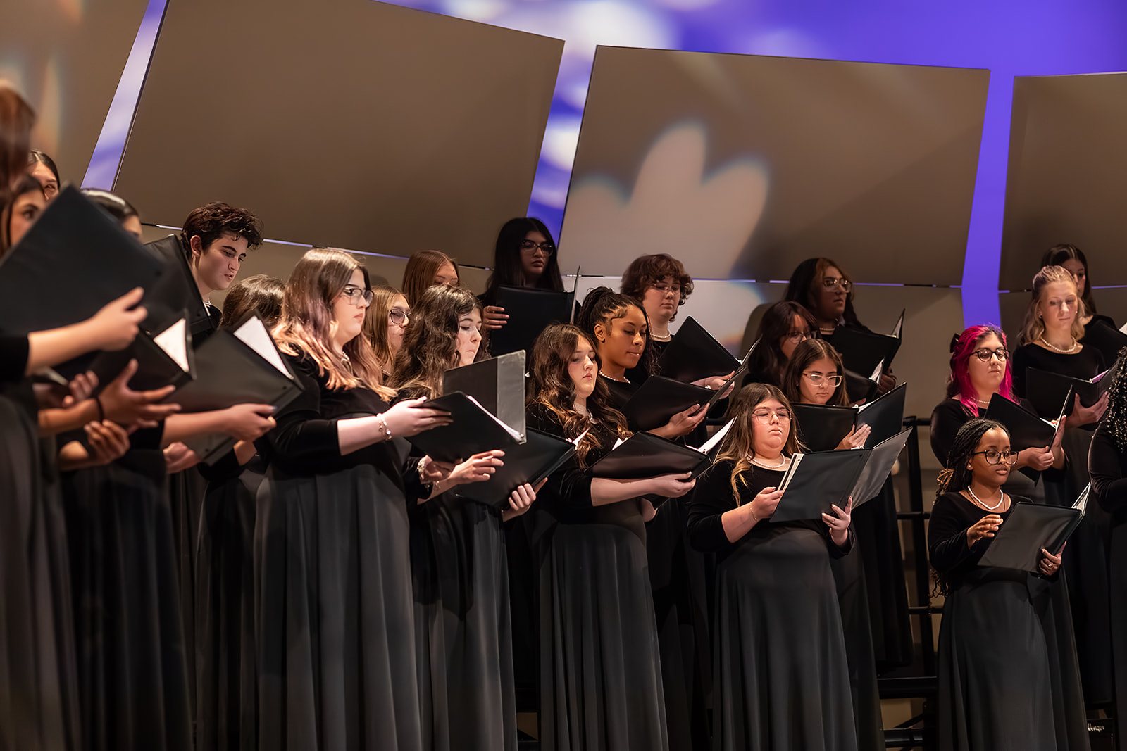 Bella Voce singers performing the school song